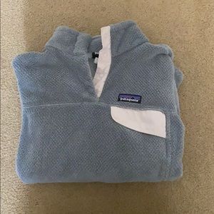GREY AND BABY PINK PATAGONIA FLEECE